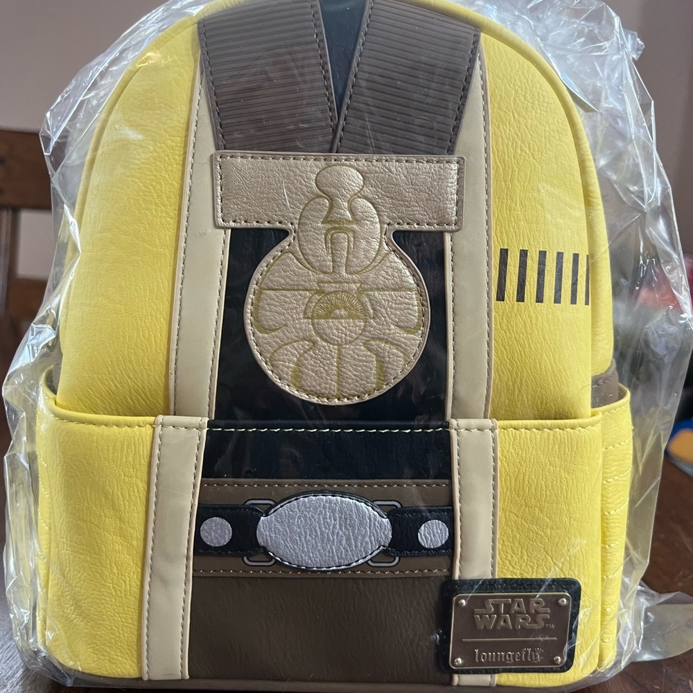 Star Wars Loungefly Yellow and Brown Backpack